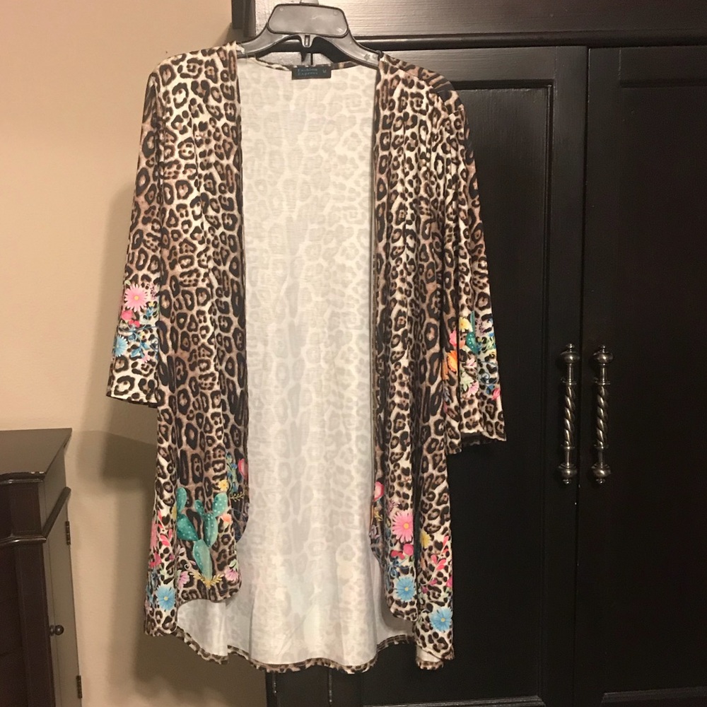 Cheetah Print Kimono